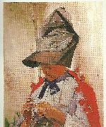 Carl Larsson karin i stor hatt Spain oil painting artist